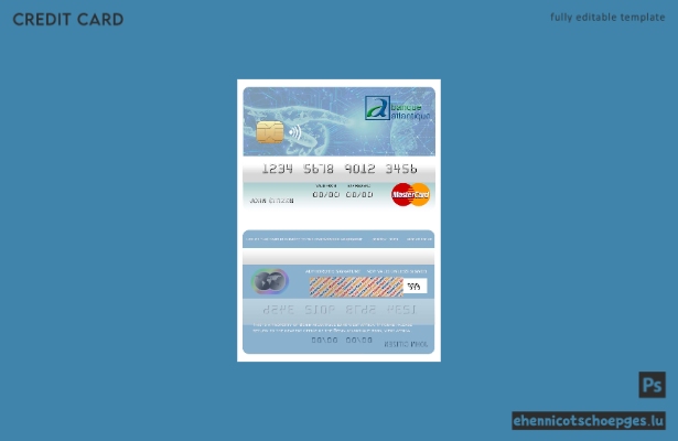 Benin Atlantic Bank Mastercard Beispielvorschau